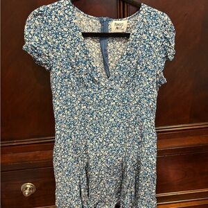 Princess Polly Blue and White Floral Mini Dress